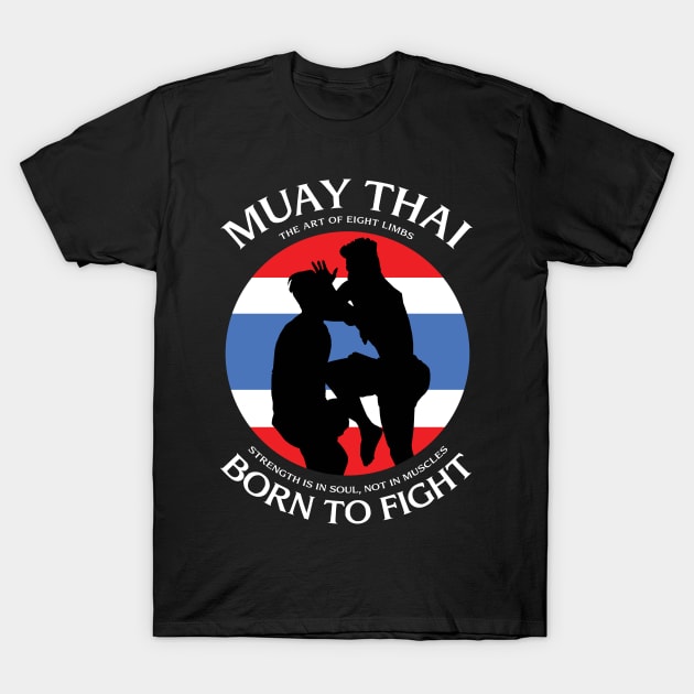 Muay Thai Kick Boxing T-Shirt by KewaleeTee